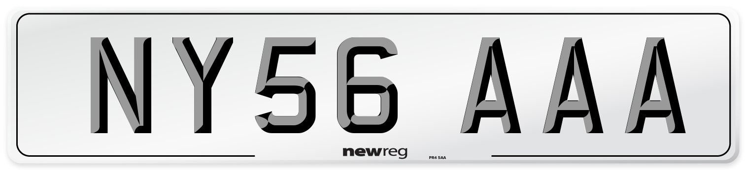 NY56 AAA Number Plate from New Reg